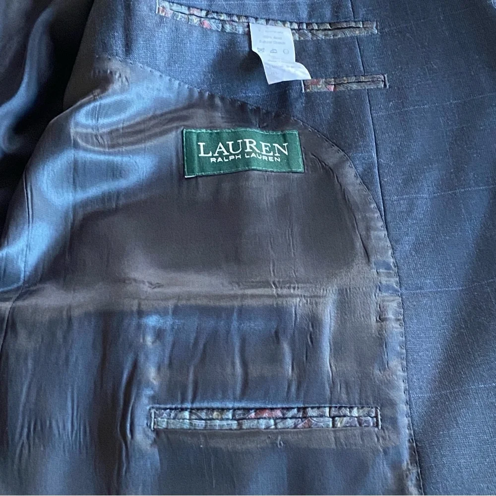 Lauren Ralph Lauren Charcoal 100% Wool Two-Button Sport Jacket Sz 46L